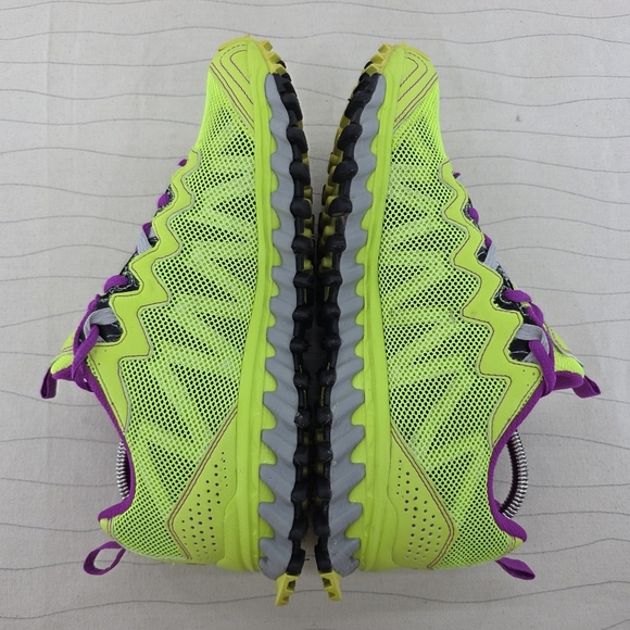 Adidas Womens Vigor TR Black Neon Yellow Purple Trail Running Shoes G66615 Sz 10 - Picture 8 of 15